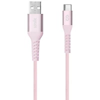 LOGiiX Vibrance 1.2m (3.9 ft.) Braided USB to USB-C Cable (LGX-13828) - Blush