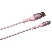 LOGiiX Vibrance 1.2m (3.9 ft.) Braided USB to USB-C Cable (LGX-13828) - Blush