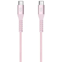 LOGiiX Vibrance 1.2m (3.9 ft.) Braided USB-C to USB-C Cable (LGX-13830) - Blush