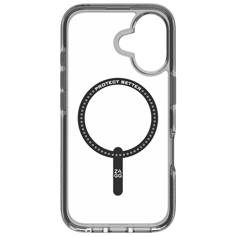 ZAGG Santa Cruz Snap Fitted Hard Shell Case with MagSafe for iPhone 16 - Black