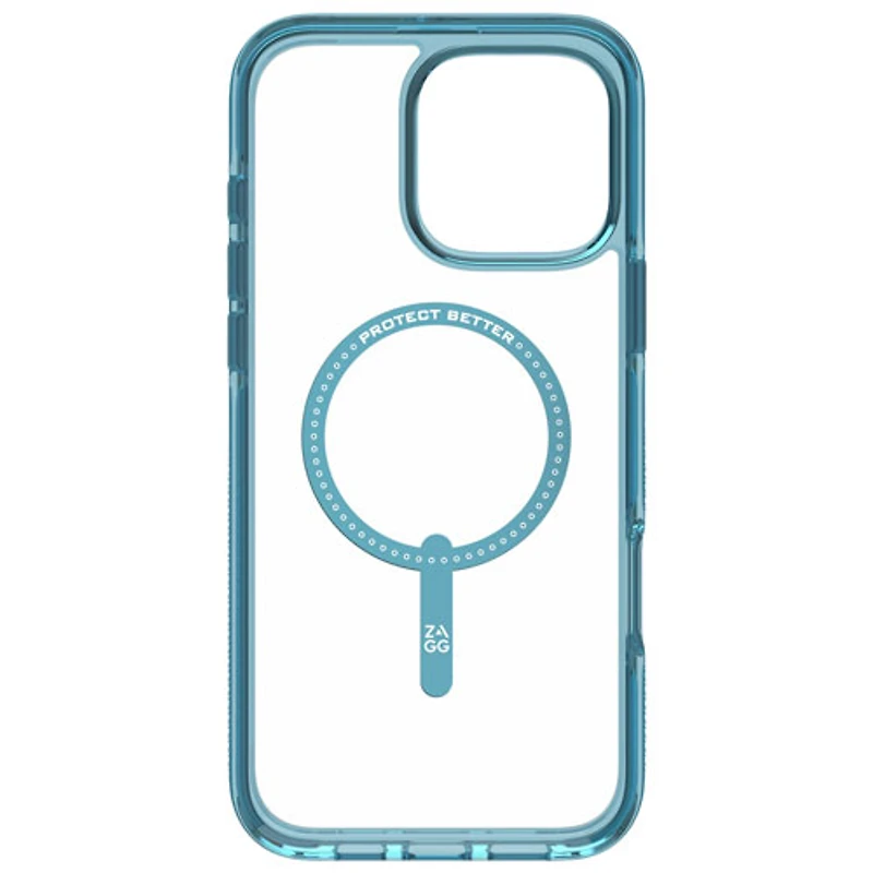 Étui rigide ajusté Santa Cruz Snap de ZAGG avec MagSafe pour iPhone 16 Pro Max - Rivière bleue