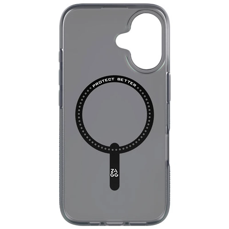 Étui rigide ajusté Milan Snap de ZAGG avec MagSafe pour iPhone 16 - Plume de corbeau