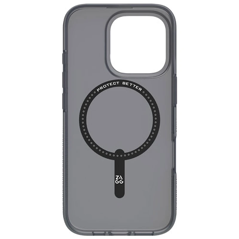 Étui rigide ajusté Milan Snap de ZAGG avec MagSafe pour iPhone 16 Pro - Plume de corbeau