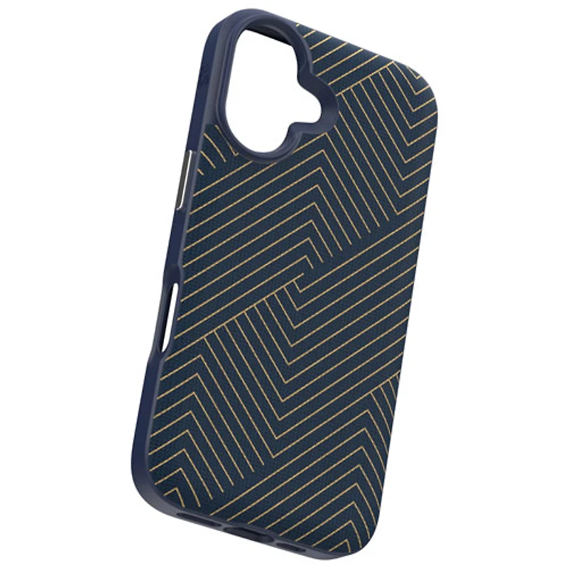 ZAGG London Snap Fitted Hard Shell Case with MagSafe for iPhone 16 - Navy Gold