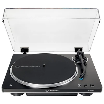 Tourne-disque à entraînement par courroie AT-LP70XBT-BS d'Audio Technica - Noir/Argenté