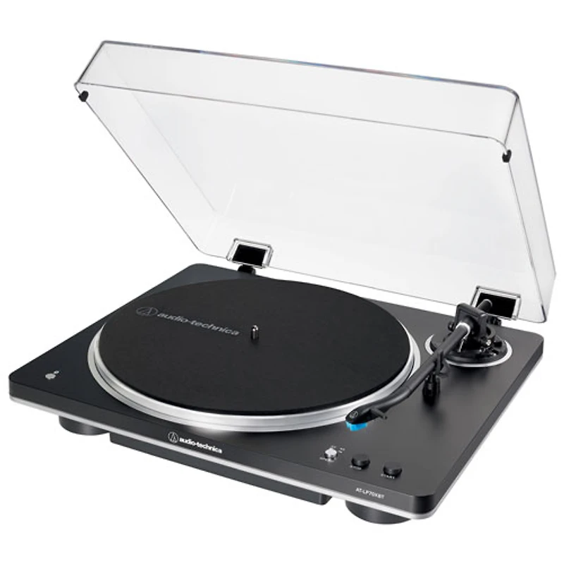 Tourne-disque à entraînement par courroie AT-LP70XBT-BS d'Audio Technica - Noir/Argenté