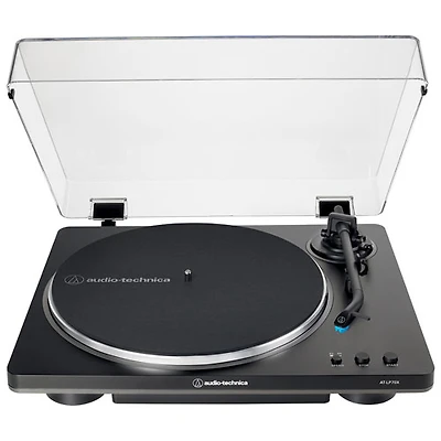 Tourne-disque à entraînement par courroie AT-LP70X-BG d'Audio Technica - Noir/Gris