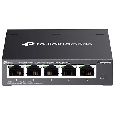 Commutateur de bureau non géré multigigabit 2,5 Gb à 5 ports Omada de TP-Link (DS105G-M2)