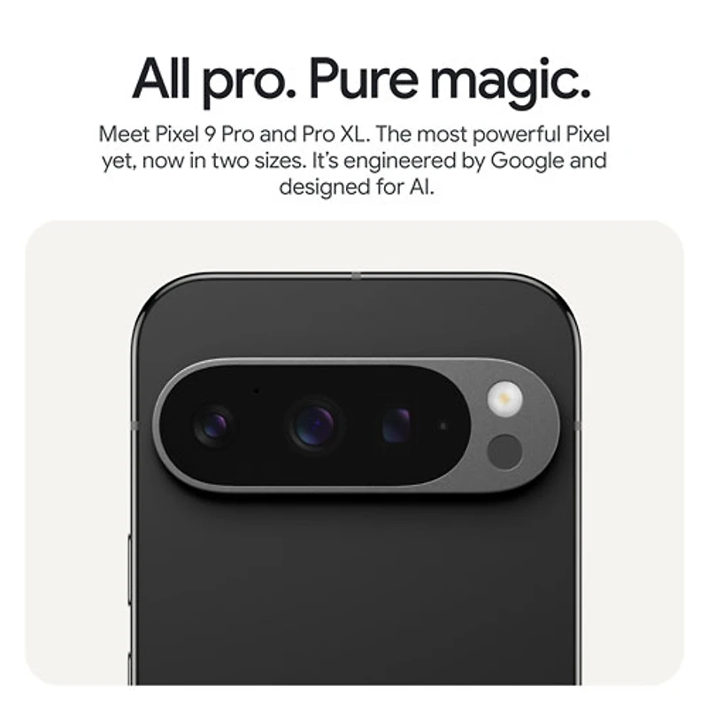 Fido Google Pixel 9 Pro 256GB - Rose Quartz - Monthly Financing