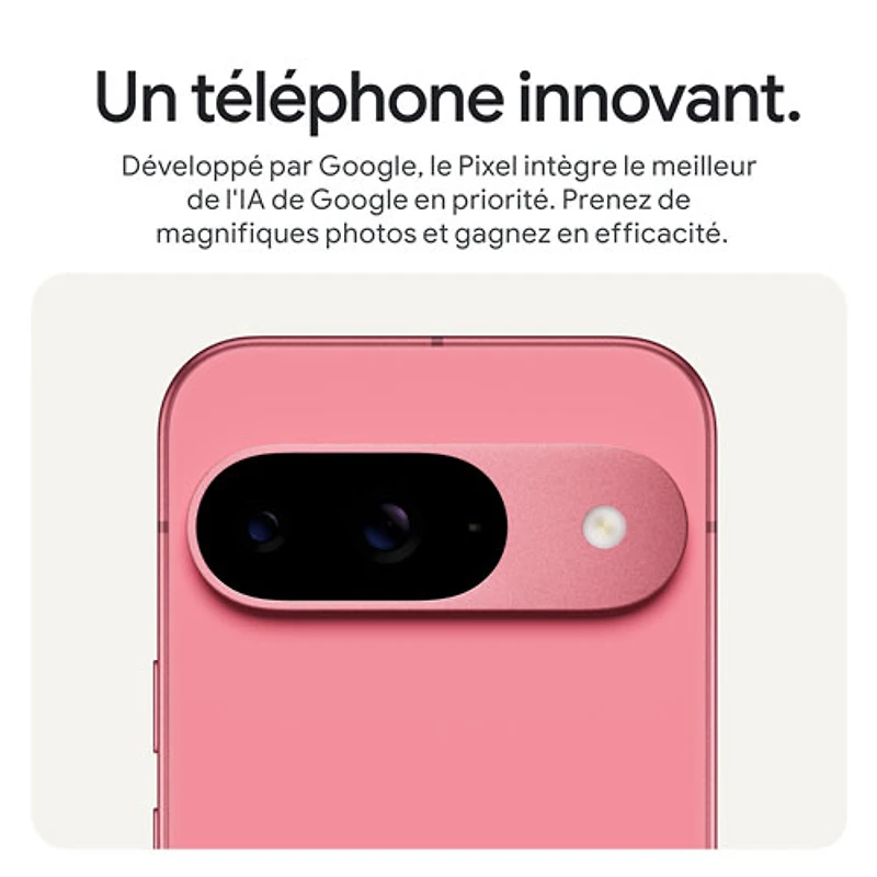 Pixel 9 de 128 Go de Google avec Fido - Thé des bois - Financement mensuel