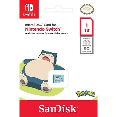 Carte mémoire microSD 100 Mo/s 1 To de Sandisk pour Nintendo Switch