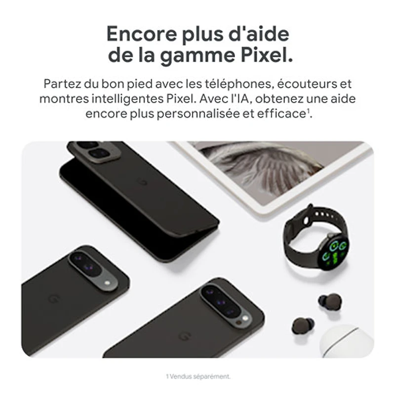 Pixel 9 Pro de 128 Go de Google avec Virgin Plus - Porcelaine - Financement mensuel