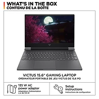 Portable de jeu de 15,6 po Victus de HP - Argenté mica (Ryzen 5 8645HS d'AMD/RAM 8 Go/SSD 512 Go/GeForce RTX 2050)