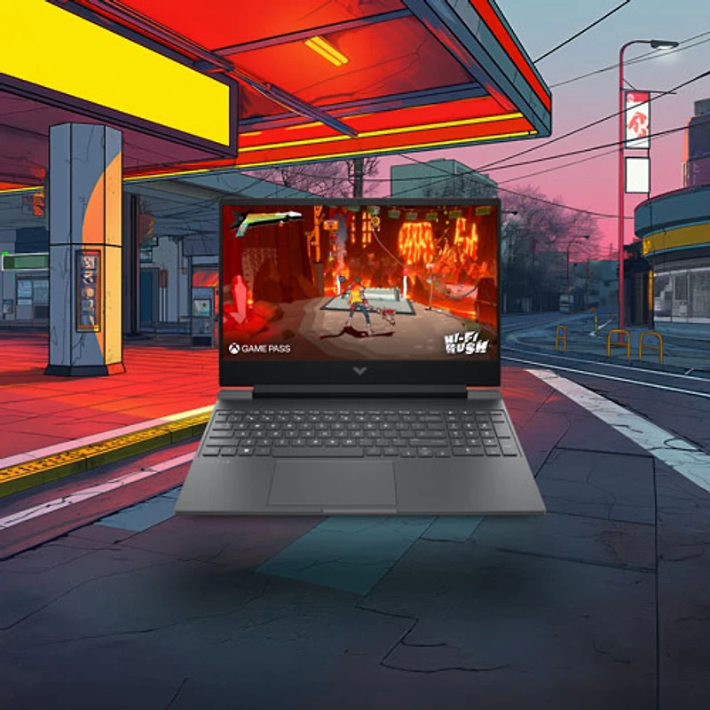 Portable de jeu de 15,6 po Victus de HP - Argenté mica (Ryzen 5 8645HS d'AMD/RAM 8 Go/SSD 512 Go/GeForce RTX 2050)