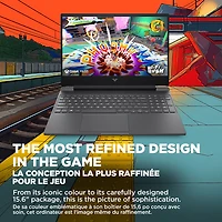 Portable de jeu de 15,6 po Victus de HP - Argenté mica (Ryzen 5 8645HS d'AMD/RAM 8 Go/SSD 512 Go/GeForce RTX 2050)