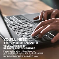 Portable de jeu de 15,6 po Victus de HP - Argenté mica (Core i7-13620H d'Intel/RAM 16 Go/SSD 512 Go/GeForce RTX 3050)