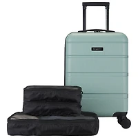 Bagage de cabine rigide 21,65 po Barcelona de Bugatti avec 3 cubes de rangement - Vert iceberg - Exclusivité de Best Buy