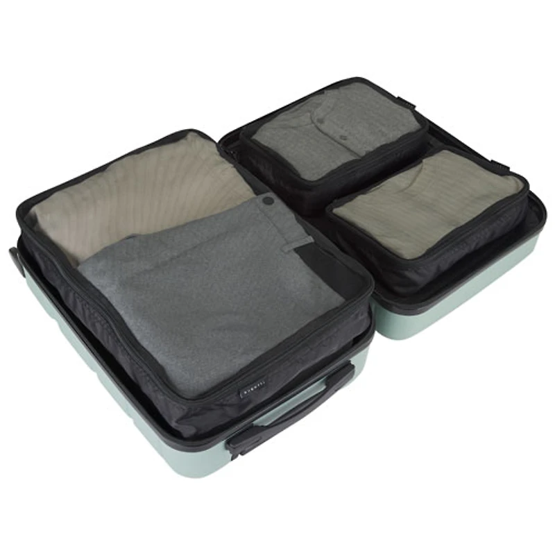 Bagage de cabine rigide 21,65 po Barcelona de Bugatti avec 3 cubes de rangement - Vert iceberg - Exclusivité de Best Buy