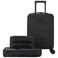 Bagage de cabine rigide 21,65 po Barcelona de Bugatti avec 3 cubes de rangement - Noir