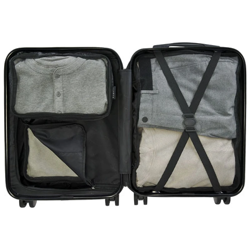 Bagage de cabine rigide 21,65 po Barcelona de Bugatti avec 3 cubes de rangement - Violet - Exclusivité de Best Buy