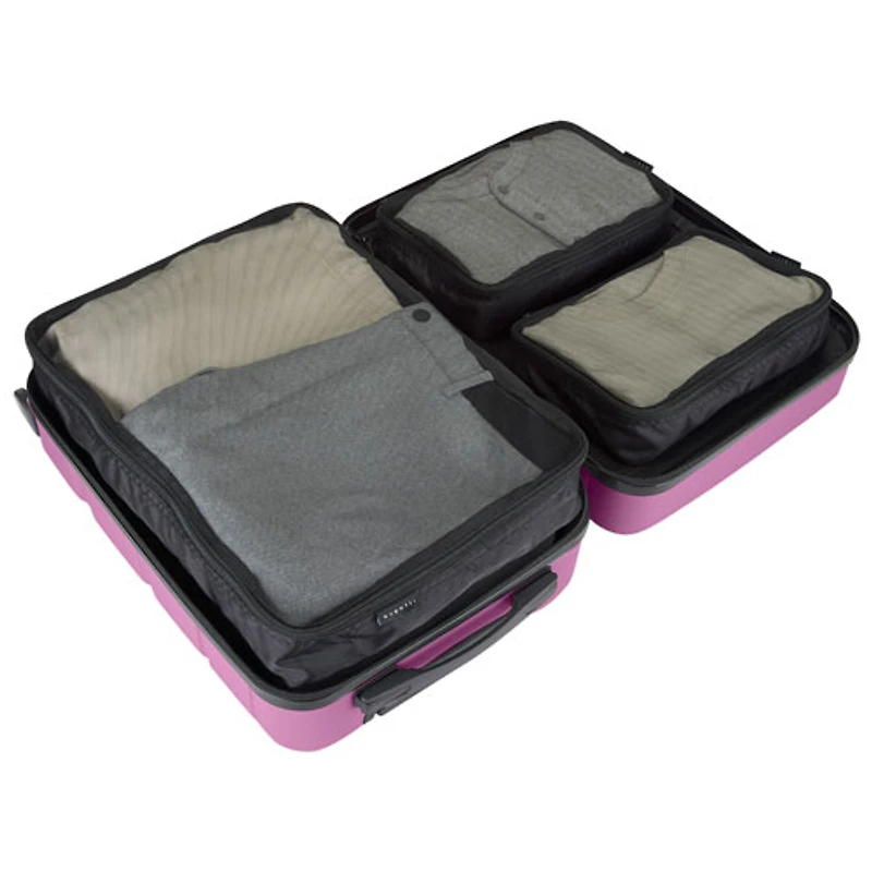Bagage de cabine rigide 21,65 po Barcelona de Bugatti avec 3 cubes de rangement - Violet - Exclusivité de Best Buy