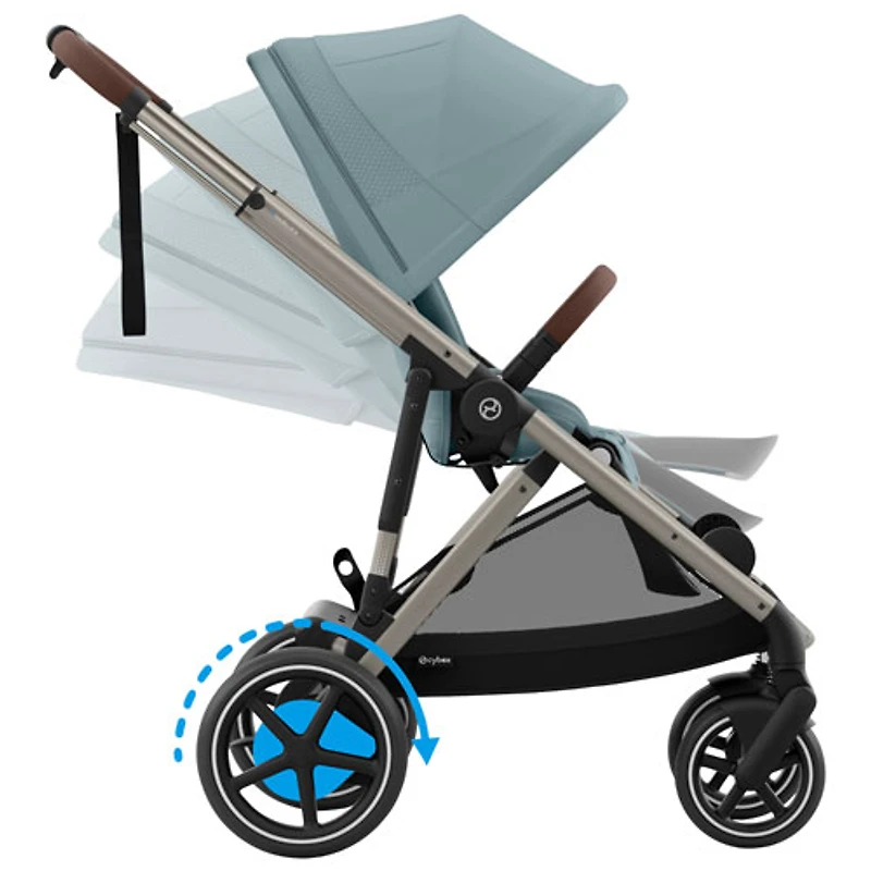 Poussette électrique convertible e-Gazelle S de Cybex - Bleu tempête
