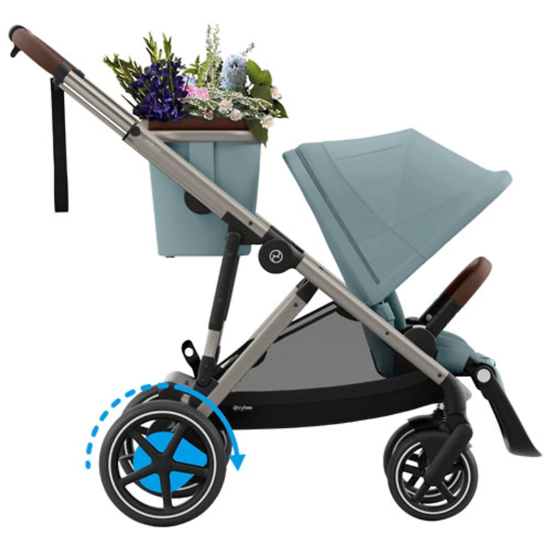 Poussette électrique convertible e-Gazelle S de Cybex - Bleu tempête