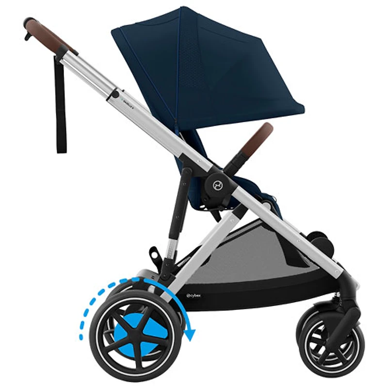 Poussette électrique convertible e-Gazelle S de Cybex - Bleu océan