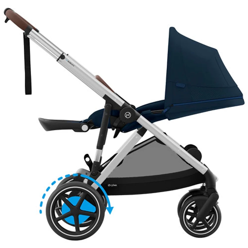 Cybex e-Gazelle S Electric Convertible Stroller - Ocean Blue