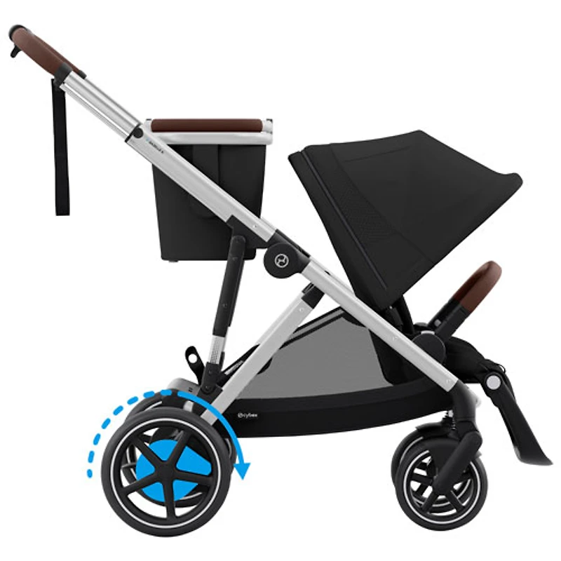 Cybex e-Gazelle S Electric Convertible Stroller - Moon Black