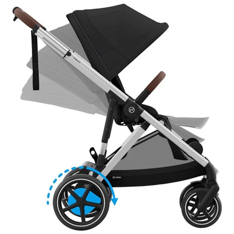 Cybex e-Gazelle S Electric Convertible Stroller - Moon Black