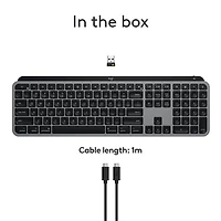 Logitech MX Keys S Bluetooth Full Size Keyboard for iPad/Mac - Space Grey - English