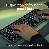 Logitech MX Keys S Bluetooth Full Size Keyboard for iPad/Mac - Space Grey - English