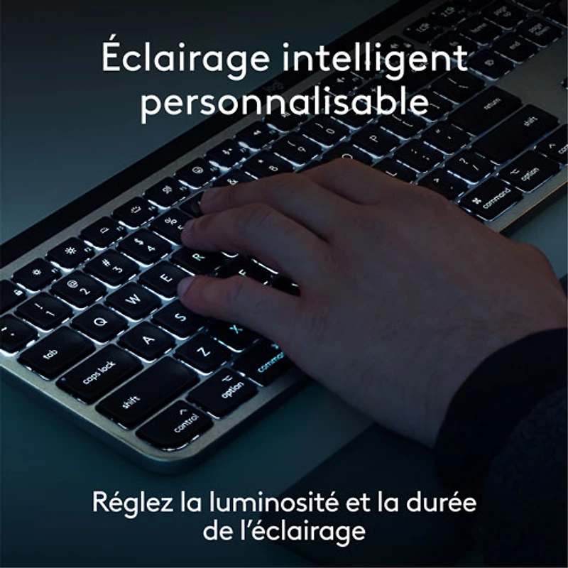 Logitech MX Keys S Bluetooth Full Size Keyboard for iPad/Mac - Space Grey - English