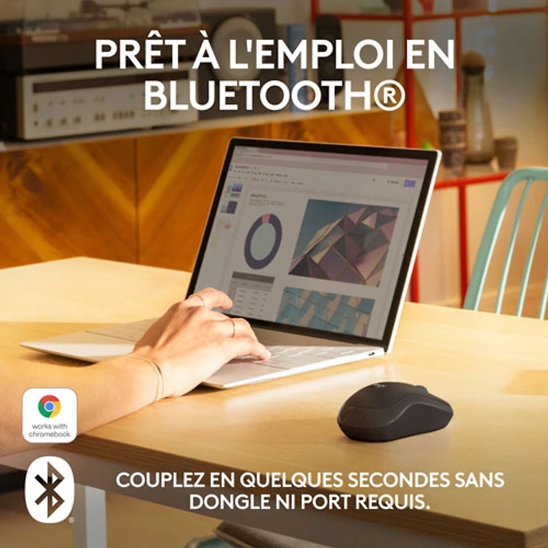Souris optique Bluetooth de 4000 ppp M240 Silent de Logitech - Graphite