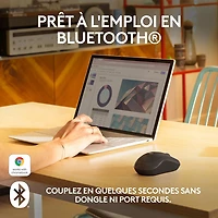 Souris optique Bluetooth de 4000 ppp M240 Silent de Logitech - Graphite