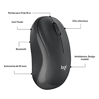 Souris optique Bluetooth de 4000 ppp M240 Silent de Logitech - Graphite