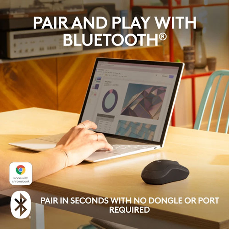 Souris optique Bluetooth de 4000 ppp M240 Silent de Logitech - Graphite