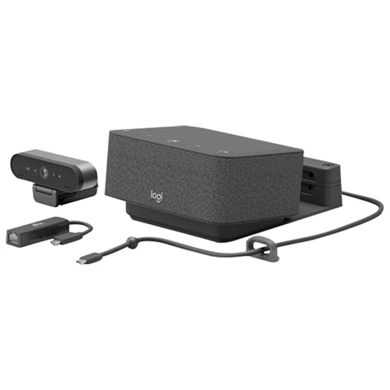 Ensemble Logi Dock Focus Room de Logitech avec support de fixation (991-000451)