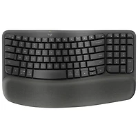 Logitech ERGO Wave Keys Bluetooth Full Size Keyboard - Graphite - English