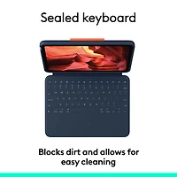 Logitech Rugged Combo 4 Keyboard Case for iPad 10th Gen with Smart Connector - Blue