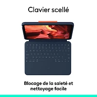 Logitech Rugged Combo 4 Keyboard Case for iPad 10th Gen with Smart Connector - Blue