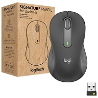 Souris sans fil précise Bluetooth 4000 ppp Signature M650 L for Business de Logitech pour mains de moyenne à grande taille - Graphite