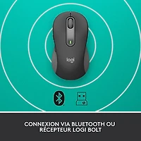 Souris sans fil précise Bluetooth 4000 ppp Signature M650 L for Business de Logitech pour mains de moyenne à grande taille - Graphite