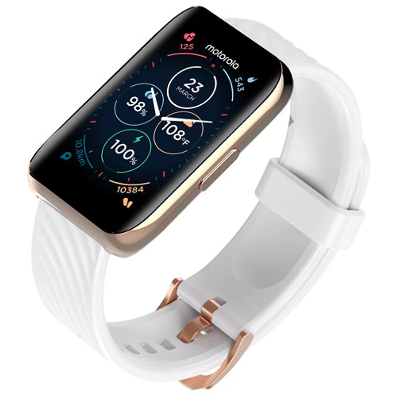 Motorola Moto Watch 40 46 x 30mm Smartwatch with Heart Rate Monitor - Rose