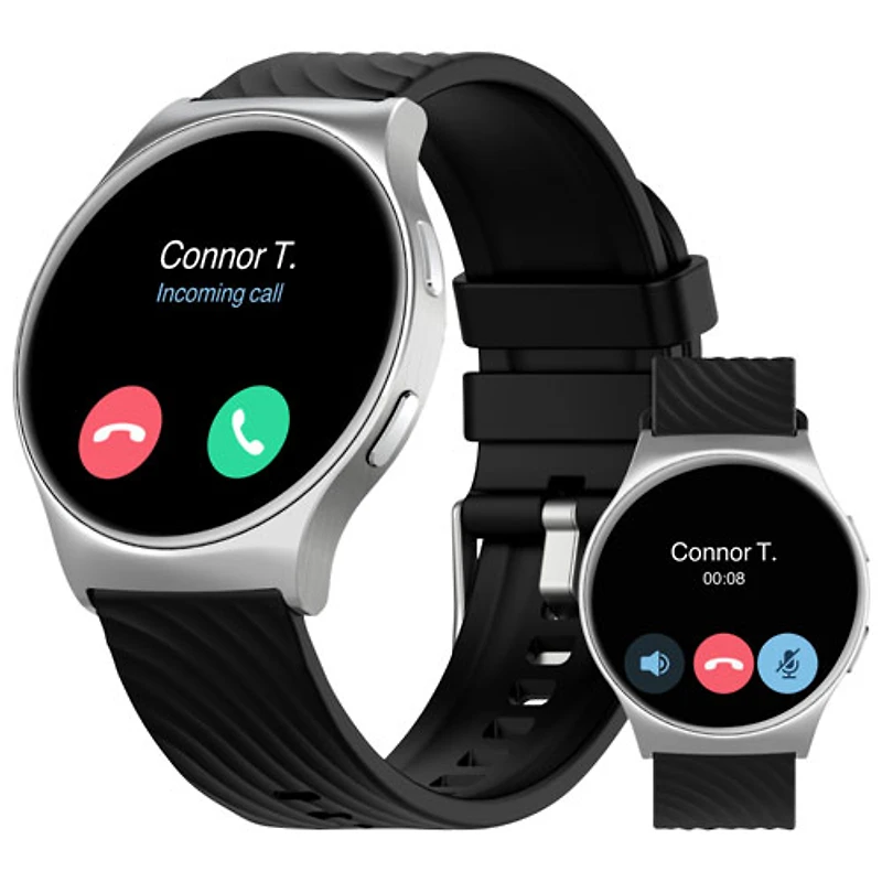 Montre intelligente Moto Watch 120 de 45mm de Motorola avec moniteur de fréquence cardiaque - Argenté/Noir