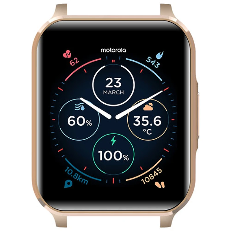 Motorola Moto Watch 70 48 x 36mm Smartwatch with Heart Rate Monitor - Rose
