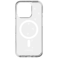 E-Artistry Signature Bee Spiral Fitted Hard Shell Case w/ MagSafe for iPhone 16 Pro Max - Clear- White