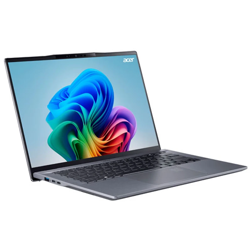 Portable 14,5 po Swift Go 14 d'Acer - Gris acier (Snapdragon X Plus Qualcomm/carte graphique Qualcomm Adreno/RAM 16 Go/SSD 512 Go/Win 11)