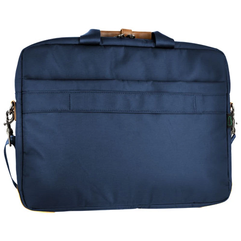 Sac en tissu recyclé Annex Messenger de PKG pour portable de 16 po - Bleu marine